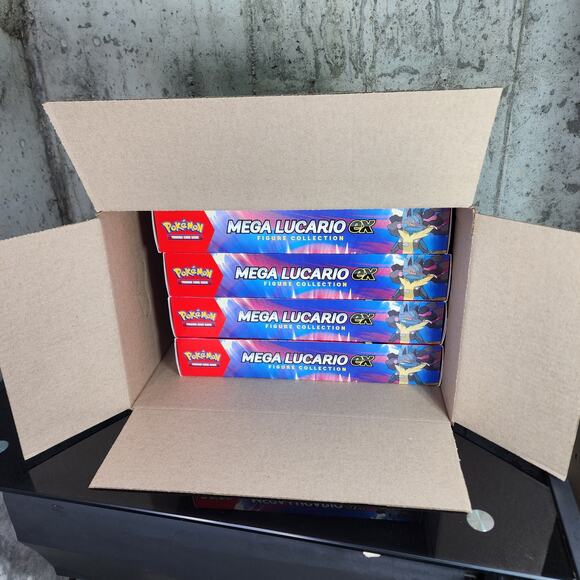 Pokémon TCG – X4 Mega Lucario EX Figure Collection Boxes (Lot of 4) - Picture 3 of 3